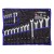 combination wrench set 18pcs, 6 point (8-19, 21, 22, 24, 27, 30, 32mm), on holder