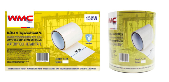 pvc waterproof repair tape 10 cmx1,52m (white) pvc waterproof repair tape 10 cmx1,52m (white)