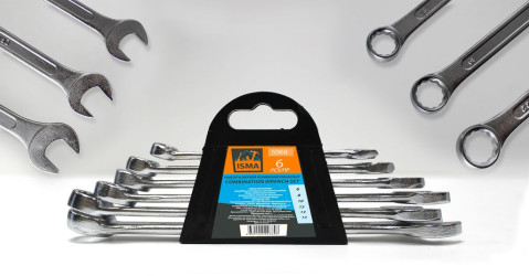 combination wrench set 6pcs (6, 8, 10, 12, 13, 14mm)