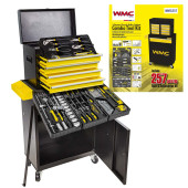 5-drawer chest & roller cabinet combo tool kit 257pcs