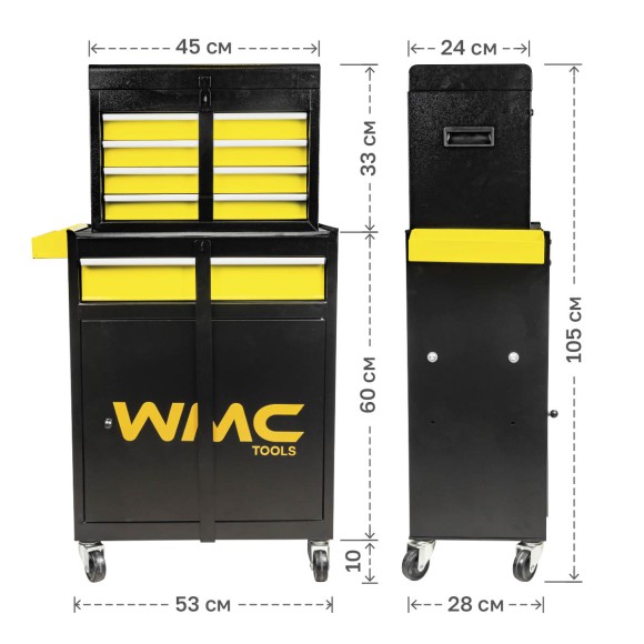 5-drawer chest & roller cabinet combo tool kit 257pcs