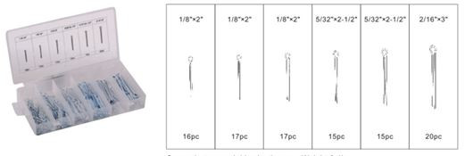 cotter pin assortment 100pcs