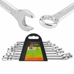 combination wrench set 8pcs (6, 8, 10, 12, 13, 14, 17, 19mm)