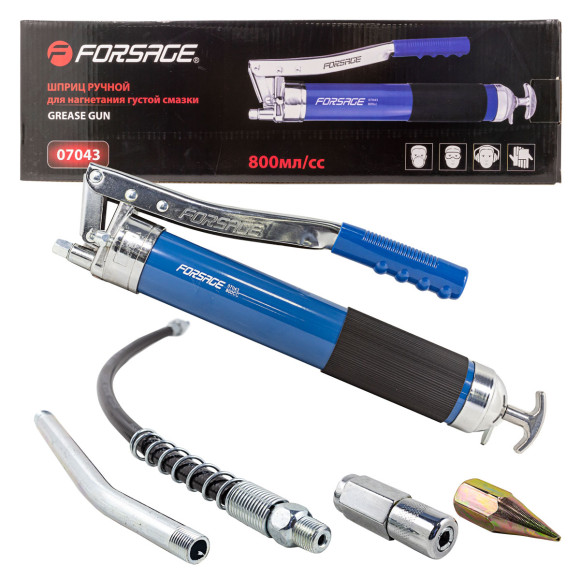 hand grease gun kit "profi" 800ml with flexible and rigid tips
