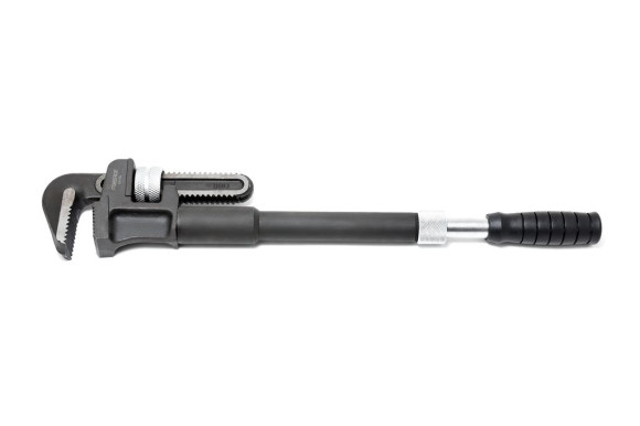 adjustable pipe wrench with telescopic handle 18"(l 490-640mm,  100mm)