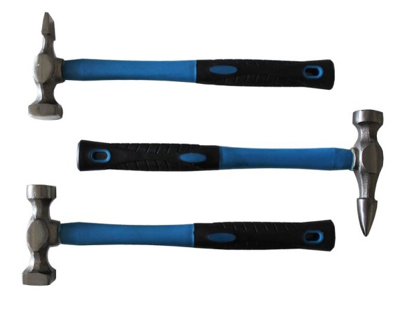 Auto body panel repair tool kit straightening hammers with mandrels set 7pcs, in a case