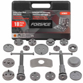 brake caliper wind back tool kit 18pcs (right / left-hand drive), in a case