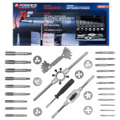 set of metric tap and die 32pcs (metric), in metall case