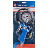 tire inflation gun with analog gauge and hose (0-16bar, filled with glycerin)