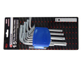 l-type torx-wrenches set, with hole15pcs (t6н, t7h, t8h, t9h, t10н, t15н, t20н, t25н, t27н, t30н, t4