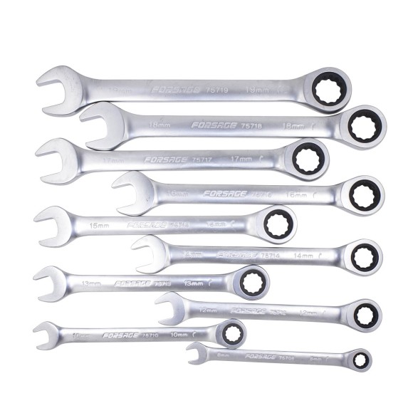 10pcs fixed ratchet wrench set
