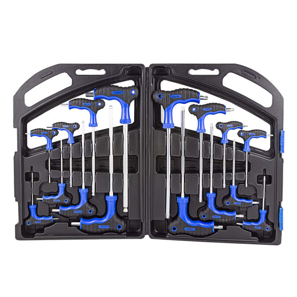 t-type torx-wrenches set / 6 point with ball end 16pcs (н 2, 2.5х75, 3, 4х100, 5, 6х150, 8, 10х200m