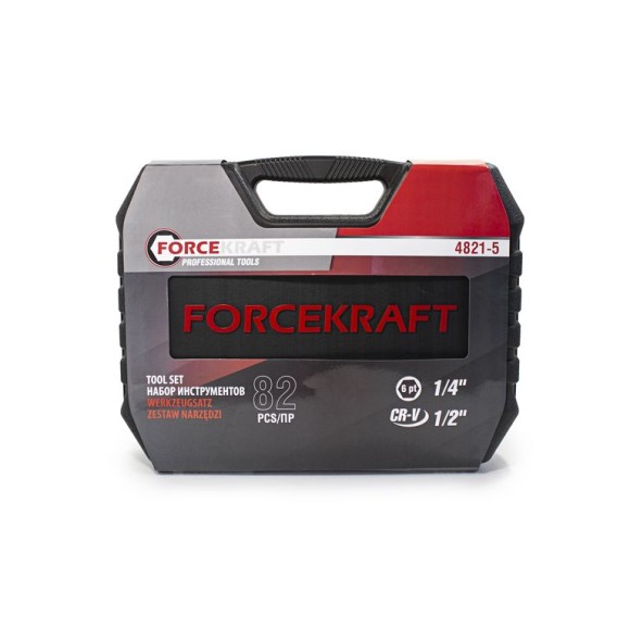 tool set "profi" 82pcs 1/2",1/4", 6 point, 4-32mm