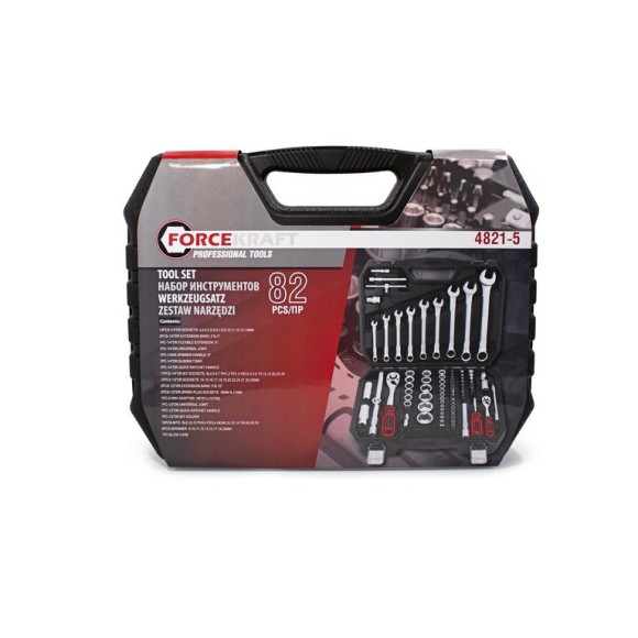 tool set "profi" 82pcs 1/2",1/4", 6 point, 4-32mm