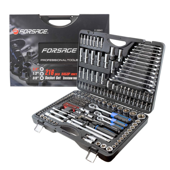tool set 216pcs 1/4", 3/8", 1/2", 6 point, 4-32mm