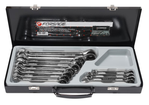 fixed ratchet wrench set 13pcs in steel box