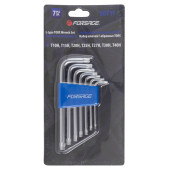 L-type Torx-wrenches set 7pcs (T10Н, T15Н, T20Н, T25Н, T27Н, T30Н, T40Н-with hole), in plastic holde