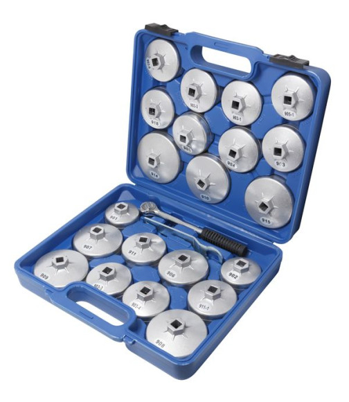 oil filter cap wrench kit 23pcs, in a case