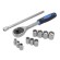 socket set with ratchet and extension 13pcs (4-13mm, 6 point), in plastic holder
