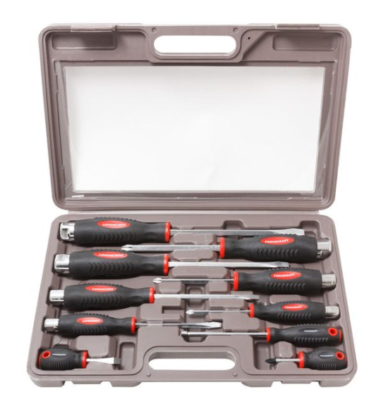 magnetic go-through screwdriver set "profi" 10pcs