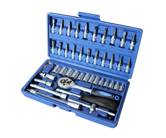 tool set "profi" 46pcs 1/4", 6 point, 4-14mm, in a case