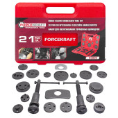 brake caliper wind back tool kit 21pcs (right / left-hand drive), in a case