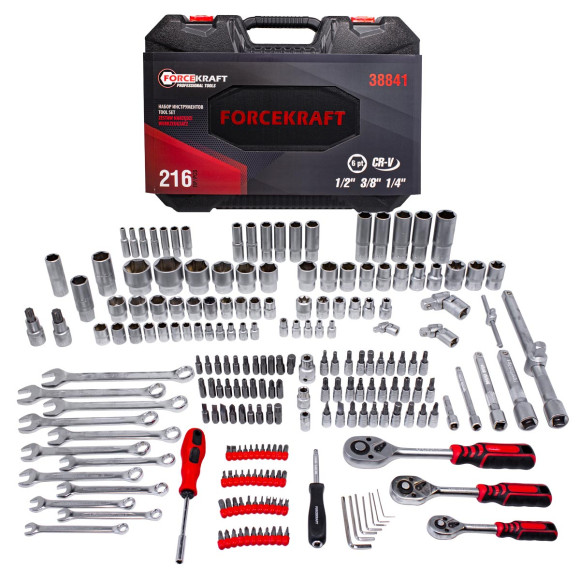 tool set 216pcs 1/4", 3/8", 1/2", 6 point, 4-32mm