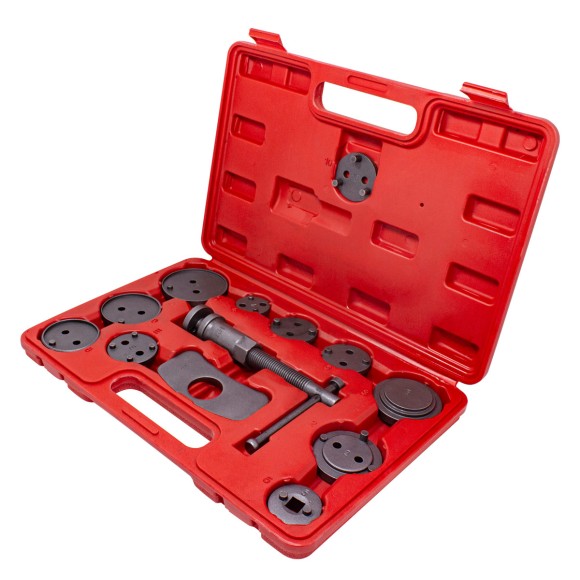 brake caliper wind back tool kit 13pcs, in a case