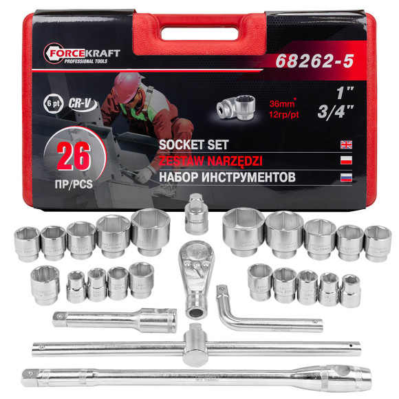 tool set 26pcs 3/4", 6 point tool set 26pcs 3/4", 6 point