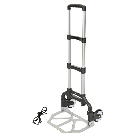 foldable two-wheeled cart with telescopic handle