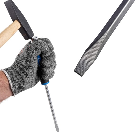 screwdriver slotted go-through, magnetic "profi" s2 sl6.5х150mm, in plastic holder