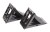 wheel chock metal for trucks with a handle (length - 320mm, width - 155mm, height - 190mm), 2 pcs