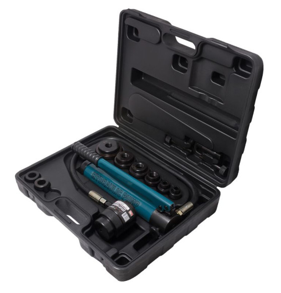 hydraulic punch with pump 11t (22, 27.5, 34, 43, 49, 60mm; stainless steel-1.6mm)