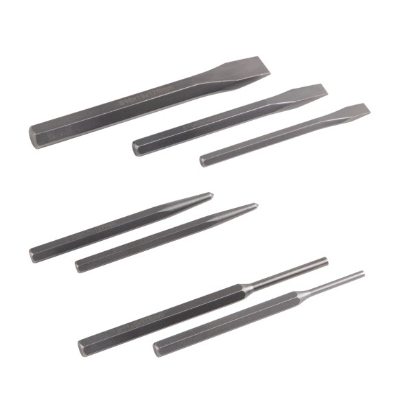 punch and chisel set 6pcs (punch 16х200, 13х175, 10х165mm; chisels 4.8х150 - 2pcs)