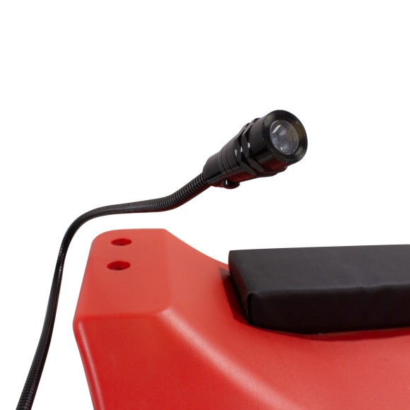 plastic mechanics creeper on 6 wheels with led on flexible extension 40" (1050х490х95mm)