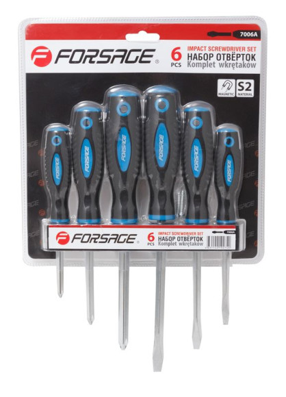 magnetic screwdrivers set "profi" 6pcs (sl5.5х100, 6.5х125, 8.0х150mm; ph1х75, 2х100, 3х125mm)