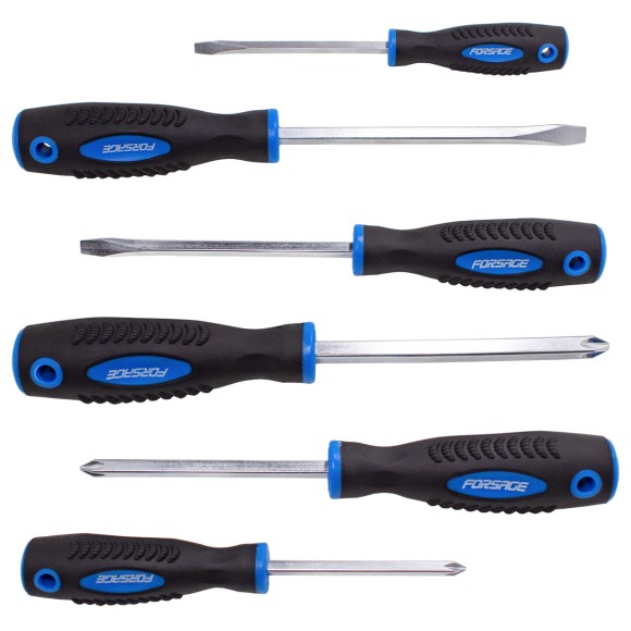 magnetic screwdrivers set "profi" 6pcs (sl5.5х100, 6.5х125, 8.0х150mm; ph1х75, 2х100, 3х125mm)