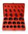 Oil and petrol resistant rubber sealing rings, 386 pr. (metric) Oil and petrol resistant rubber sealing rings, 386 pr. (metric)