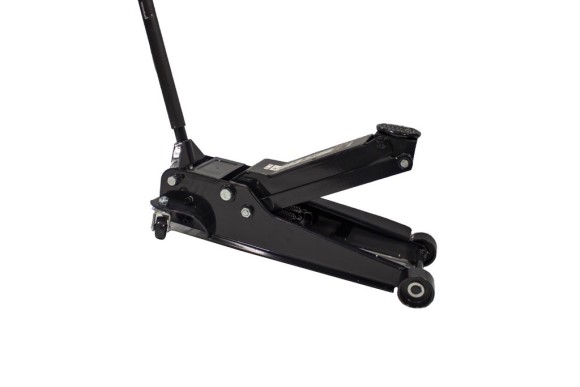 hydraulic trolley jack 3.5t double piston, low profile + rubber pad (h min 95mm, h max 550mm, weight