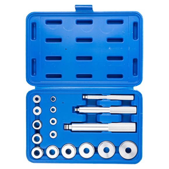 Wheel bearing race and seal driver set 17pcs (10х12, 12х14, 14х16, 15х17, 16х18, 18х20, 20х22, 22х24