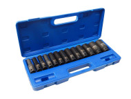 Air Impact Sockets deep 1/2", 13pcs (10, 12-15, 17, 19, 21, 22, 24,27, 30, 32mm)(6point)
