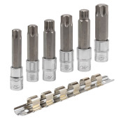impact socket bit torx set 6 point, 6pcs, 1/2"