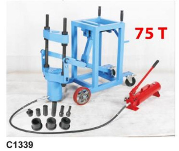75t shop press with frame & hand pump