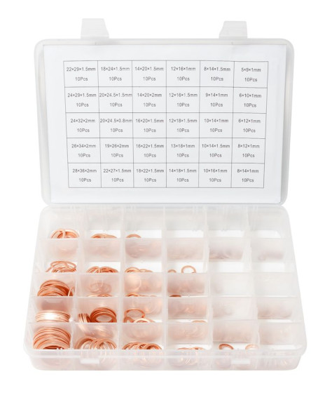 Washers copper sealing, 300pr.