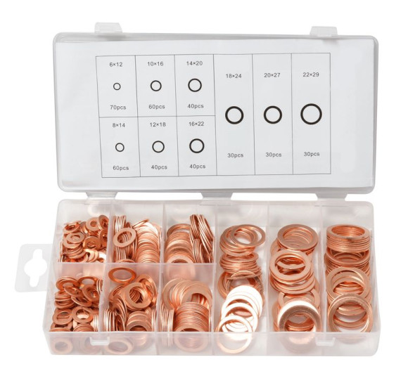Washers copper sealing, 400pr.
