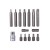set of bits torx with bit holder, 15pcs 1/2"(l 30/75mm; t20, t25, t30, t40, t45, t50, t55), in a me
