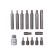 set of bits torx with bit holder, 15pcs 1/2"(l 30/75mm; t20, t25, t30, t40, t45, t50, t55), in a me