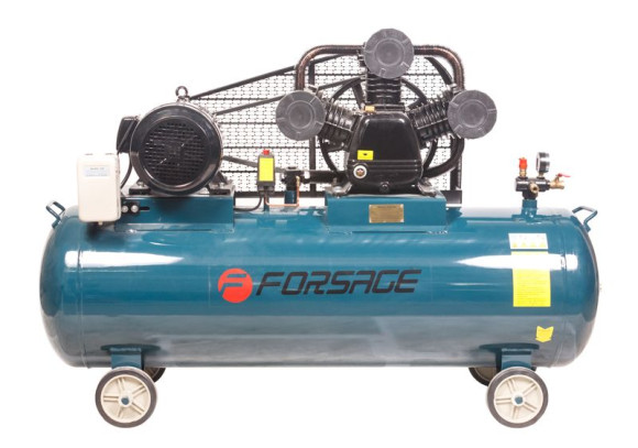 triple piston belt driven air compressor 300l (7.5kw, receiver 300l, 900 l/m, 380v,10bar)