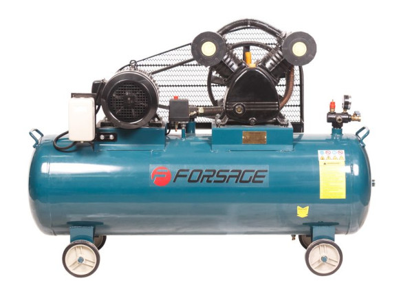 double piston belt driven air compressor 200l (5,5kw, receiver 200l, 600 l/m, 380v)